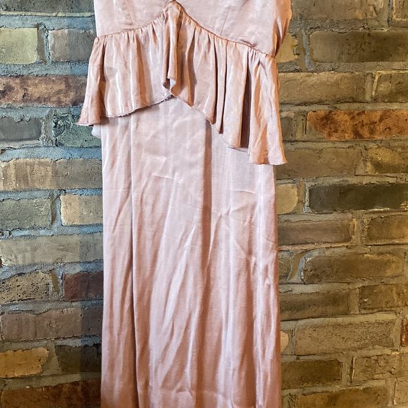 H&M Rust coloured mid length dress size 6/m - Picture 2 of 2